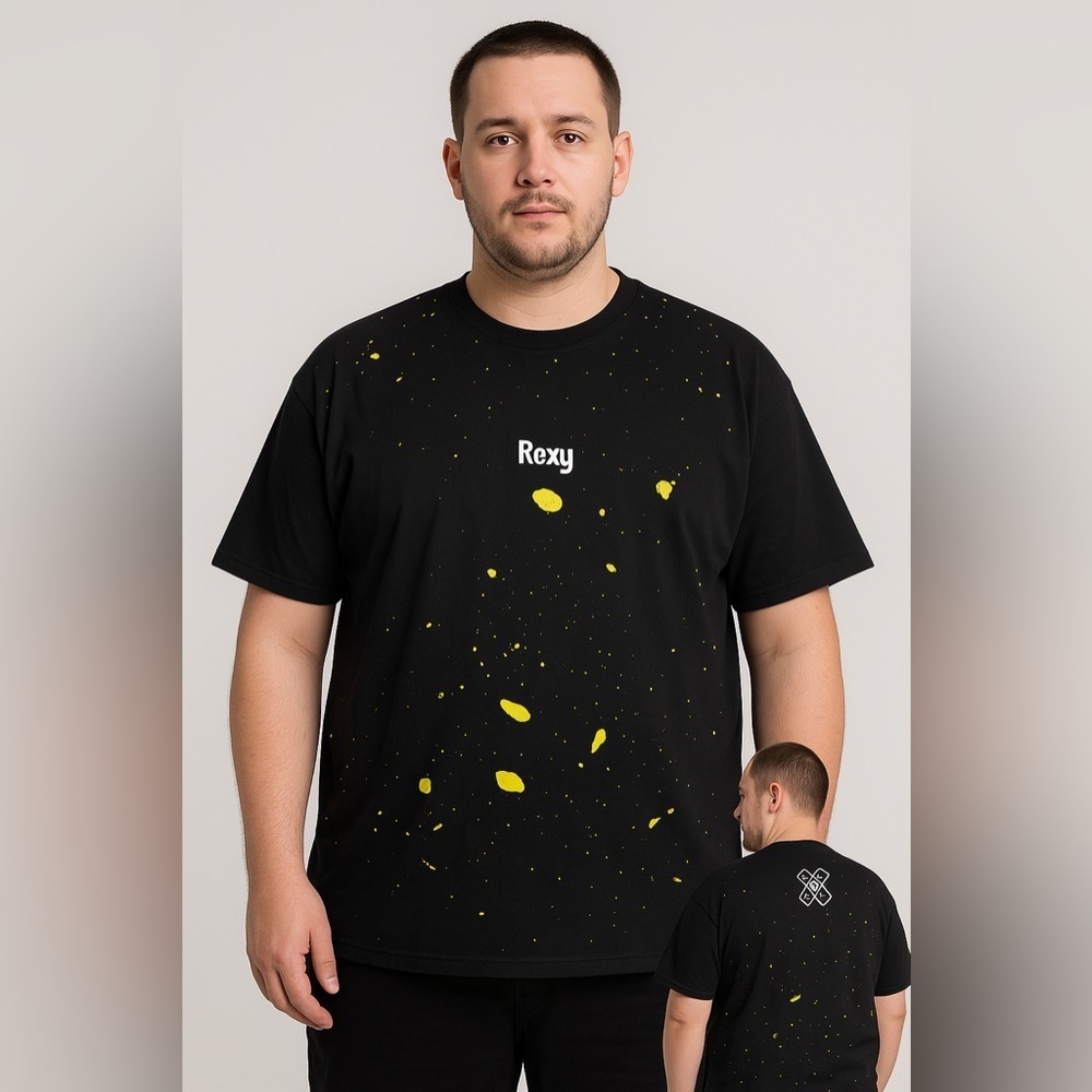 Rexy Paint Splattered Graphic Tee – Sz 4XL (Pre-Owned)